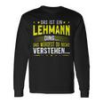 Damen Das Ist Ein Lehmann Ding Spruch Für Familie Lehmann Mit-Ausschnitt Langarmshirts Geschenkideen