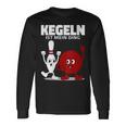 Damen Lustige Kugel & Kegel I Kegeln I Kegeln Ist Mein Ding Mit-Ausschnitt Langarmshirts Geschenkideen