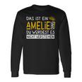 Damenorname Amelie Name Namenstag Spruch Das Ist Ein Amelie Ding Mit-Ausschnitt Langarmshirts Geschenkideen