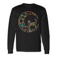 Dia De Los Muertos Chat Lune T-shirt à manches longues Idées cadeaux