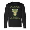 Frog Geh Mir Aus Dem Weg Du Unnötiger Sozialkontakt Geh Mir Aus Langarmshirts Geschenkideen