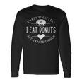 Das Ist Was Ich Essen Donuts Und Weiß Dinge German Langarmshirts Geschenkideen