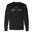 Heartbeat Spitz Zwergspitz Pomeranian Dog Ecg Langarmshirts Geschenkideen