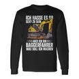 Ich Bin Baggerfahrer Construction Worker Digger Langarmshirts Geschenkideen