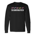 Scandinavia Sweden Norway Denmark Flags Elk Holiday Langarmshirts Geschenkideen