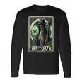 Tarot Card The Toker 420 Cannabis Skeleton Stoner Weed Goth Long Sleeve T-Shirt Gifts ideas