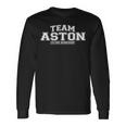 Team Aston Proud Surname Last Name Langarmshirts Geschenkideen