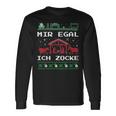 Weihnachten Mir Egal Ich Zocke Ugly Christmas For Gamer Langarmshirts Geschenkideen