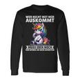 Wer Nicht Mit Mir Auskommt An Sich Arbeiten Unicorn Langarmshirts Geschenkideen