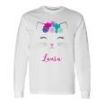 Laura Name Colourful Kitten Cat Laura Langarmshirts Geschenkideen