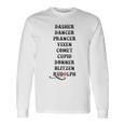 Rudolph And Santa Claus Reindeer Name Christmas Eve Langarmshirts Geschenkideen