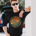 Bob Name Personal First Name Retro Bob Father's Day Long Sleeve T-Shirt Gifts for Him