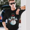 Christmas Scary Snowman Holiday Horror Creepy Face Winter Tank Top Long Sleeve T-Shirt Gifts for Him