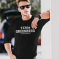 Damen Team Greenberg Stolzer Familienname Nachname Geschenk Mit-Ausschnitt Langarmshirts Geschenke für Ihn