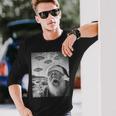 Santa Claus Selfie With Ufos Weird Christmas 2024 Long Sleeve T-Shirt Gifts for Him