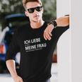 Ich Liebe Meine Frau Motorrad Fahren Langarmshirts Geschenke für Ihn