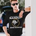 Was Ist Besser Als Ein Nandu Zwei Nandus Saying Langarmshirts Geschenke für Ihn