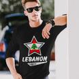 Lebanon Original Proud Lebanese Flag Lebanon Langarmshirts Geschenke für Ihn