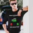 Meine Strassenbahn Ruft An Straßenbahnfahrer My Road Train Calling On Langarmshirts Geschenke für Ihn