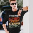 Retro Africa Tanzania Safari Travel Tanzania Tour Langarmshirts Geschenke für Ihn