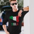 Sicilia Bella Italia Sicily Langarmshirts Geschenke für Ihn