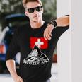 Switzerland Matterhorn Switzerland Alps Langarmshirts Geschenke für Ihn