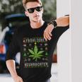 Ugly Christmas Frohe Highnachten Marihuana Weed Geschenk Langarmshirts Geschenke für Ihn