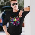 Urban Hip Hop Dancing Novelty Graffiti Graphic Long Sleeve T-Shirt Gifts for Him