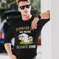 Zuhause Ist Wo Meine Schafe Sind Langarmshirts Geschenke für Ihn