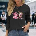 Cute Kawaii Leopard Gecko Dabbing Axolotl Friends Boys Long Sleeve T-Shirt Gifts for Her