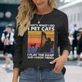 Das Ist Was Ich Tue Ich Pet Cats Ich Spiele Harfe & Ich Weiß Dinge Langarmshirts Geschenke für Sie