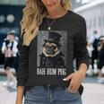 Dog Bah Hum Pug Christmas Pet Holiday Photo Humbug Bug Long Sleeve T-Shirt Gifts for Her