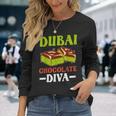 Dubai Chocolate Slogan Langarmshirts Geschenke für Sie