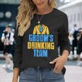 Groom's Drinking Team Retro Stag Night Langarmshirts Geschenke für Sie