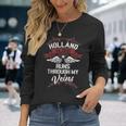 Holland Blood Runs Through Myeins Nachname Family Langarmshirts Geschenke für Sie