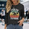 J'peux Pas J'ai Piscine Natation Humour Swimming Sport T-shirt à manches longues Cadeaux pour elle