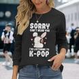 K-Pop Can't Hear You I'm Listening K-Pop Cute Bunny Graphic Long Sleeve T-Shirt Gifts for Her