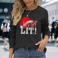 Let Get Lit Party Christmas Xmas Vibe Lit Af Drinking Pun Long Sleeve T-Shirt Gifts for Her