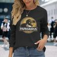 Père Fils Partenaire Papasaurus T-Rex Dinosaur Langarmshirts Geschenke für Sie