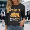 Positiv Auf Müde Getestet Dog Sleep Langarmshirts Geschenke für Sie