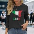 Sicilia Bella Italia Sicily Langarmshirts Geschenke für Sie