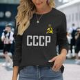 Soviet Union Ussr Cccp Hammer Sickle Star Communism Langarmshirts Geschenke für Sie