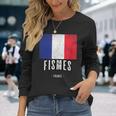 Ville De Fismes France Fr Drapeau Français T-shirt à manches longues Cadeaux pour elle