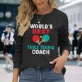 World Best Table Tennis Trainer Langarmshirts Geschenke für Sie