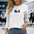 Kadric Bosnia Flag Surname Crest Emblem Crest Langarmshirts Geschenke für Sie