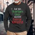 Auf Der Unartigen Liste Christmas Outfit Christmas Langarmshirts Geschenke für alte Männer