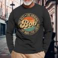 Bob Name Personal First Name Retro Bob Father's Day Long Sleeve T-Shirt Gifts for Old Men
