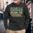 Damen Das Ist Ein Krüger Ding Spruch Für Familie Krüger Mit-Ausschnitt Langarmshirts Geschenke für alte Männer