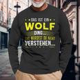 Damen Das Ist Ein Wolf Ding Spruch Für Familie Wolf Mit-Ausschnitt Langarmshirts Geschenke für alte Männer