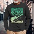 Damen Das Ist Was Ich Tue Ich Spiele Gitarre Und Ich Weiß Dinge Mit-Ausschnitt Langarmshirts Geschenke für alte Männer